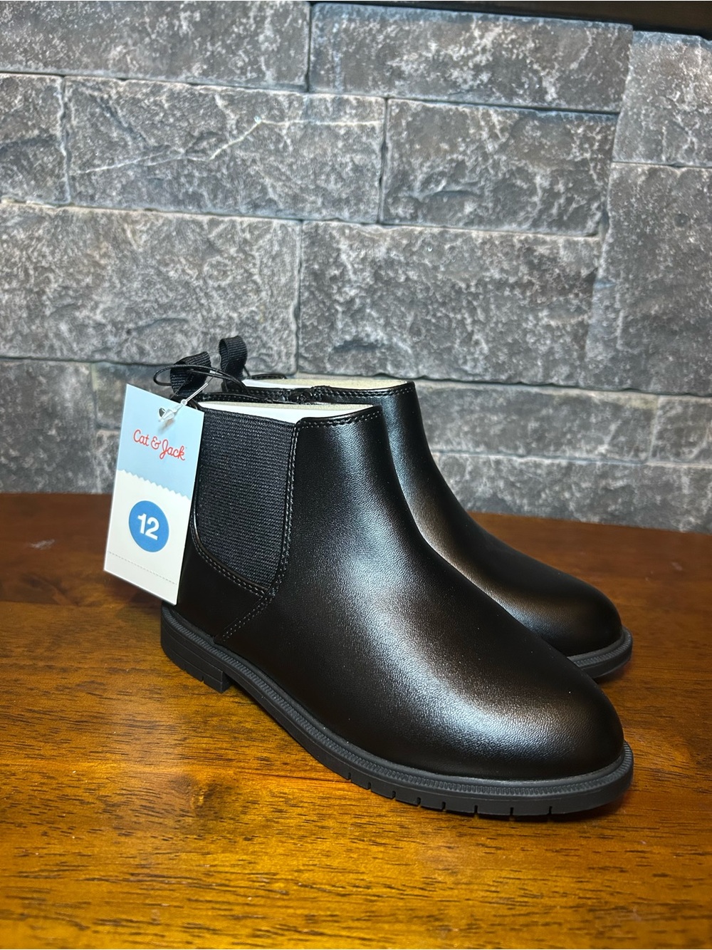 Cat & Jack Black Kids Tanner Boots
